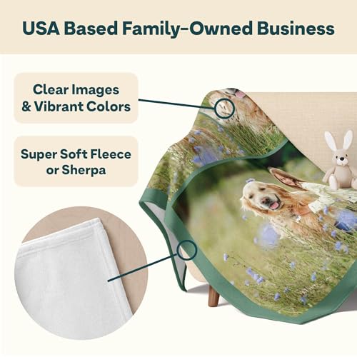 Custom Blanket with Picture - Printed in USA - Perfect for Holidays | Fleece - 30x40  
Custom Blanket with Picture - Shi