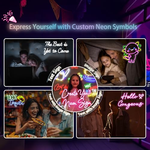 Customizable Neon Signs for Bar Cafe Salon Beauty Business Large Led Neon Sign Light Up Name for Wedding Birthday Party
