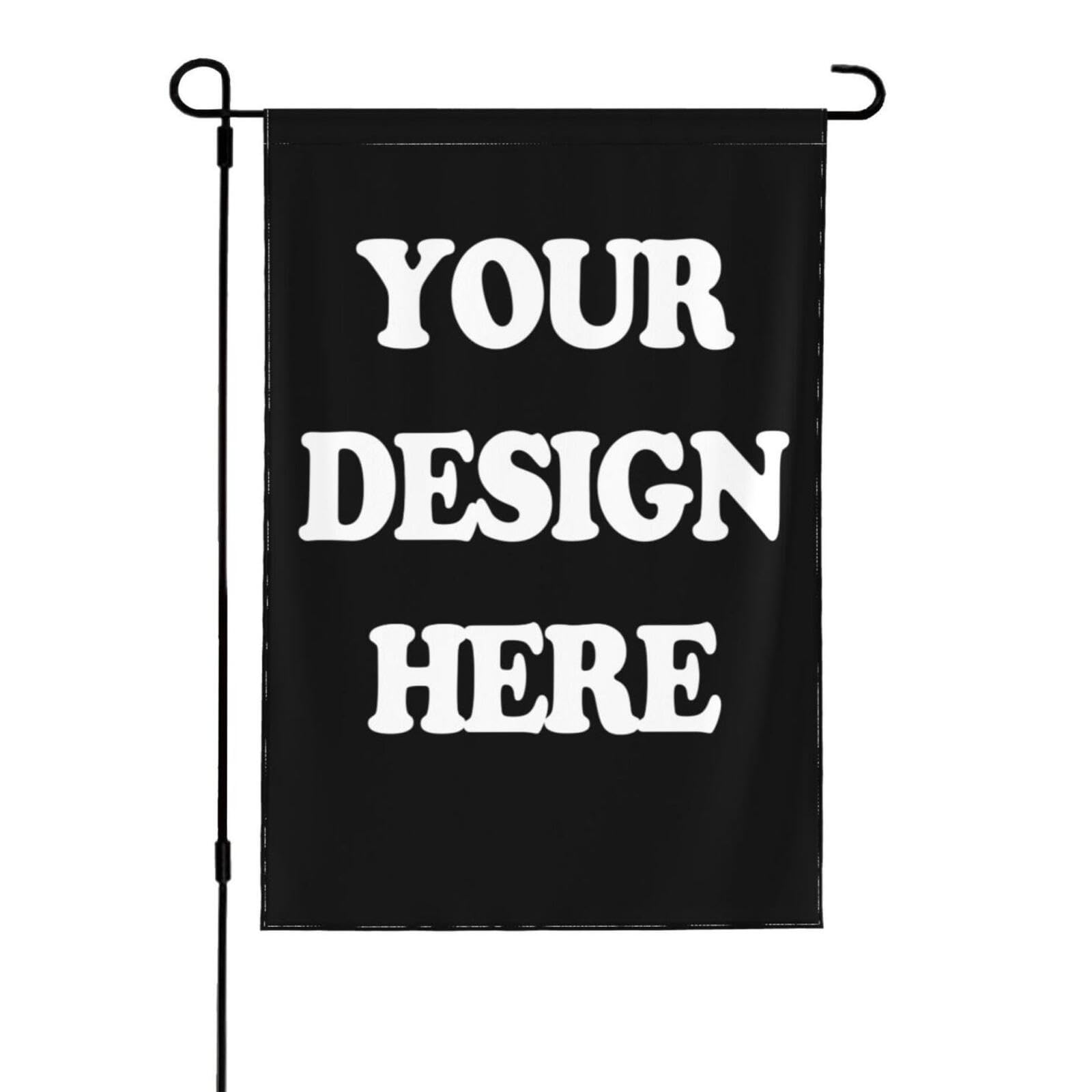 Custom Garden Flag 12x18 Double Sided Outdoor - Personalized Yard Flags for Outdoor Decoration - Add Your Own Text/Photo