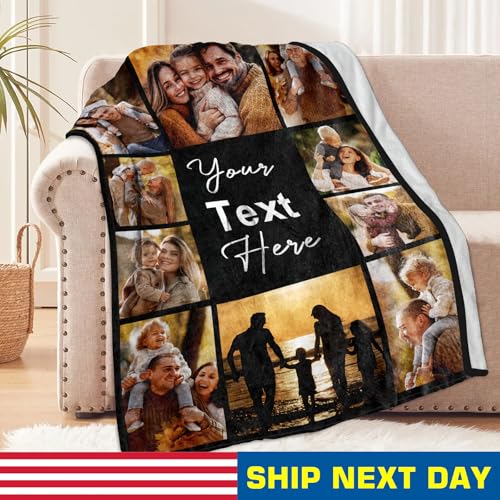 Yofair Custom Blanket with Picture Personalized Gifts for Mom and Dad
Yofair Customized Photo Blanket Family Christmas B