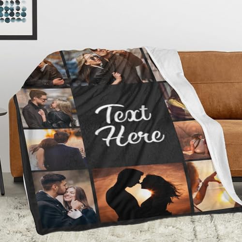 Custom Blanket with Picture Text for Mom and Dad
Customizable Throw Blanket for Couple Gifts
Personalized Photo Blanket