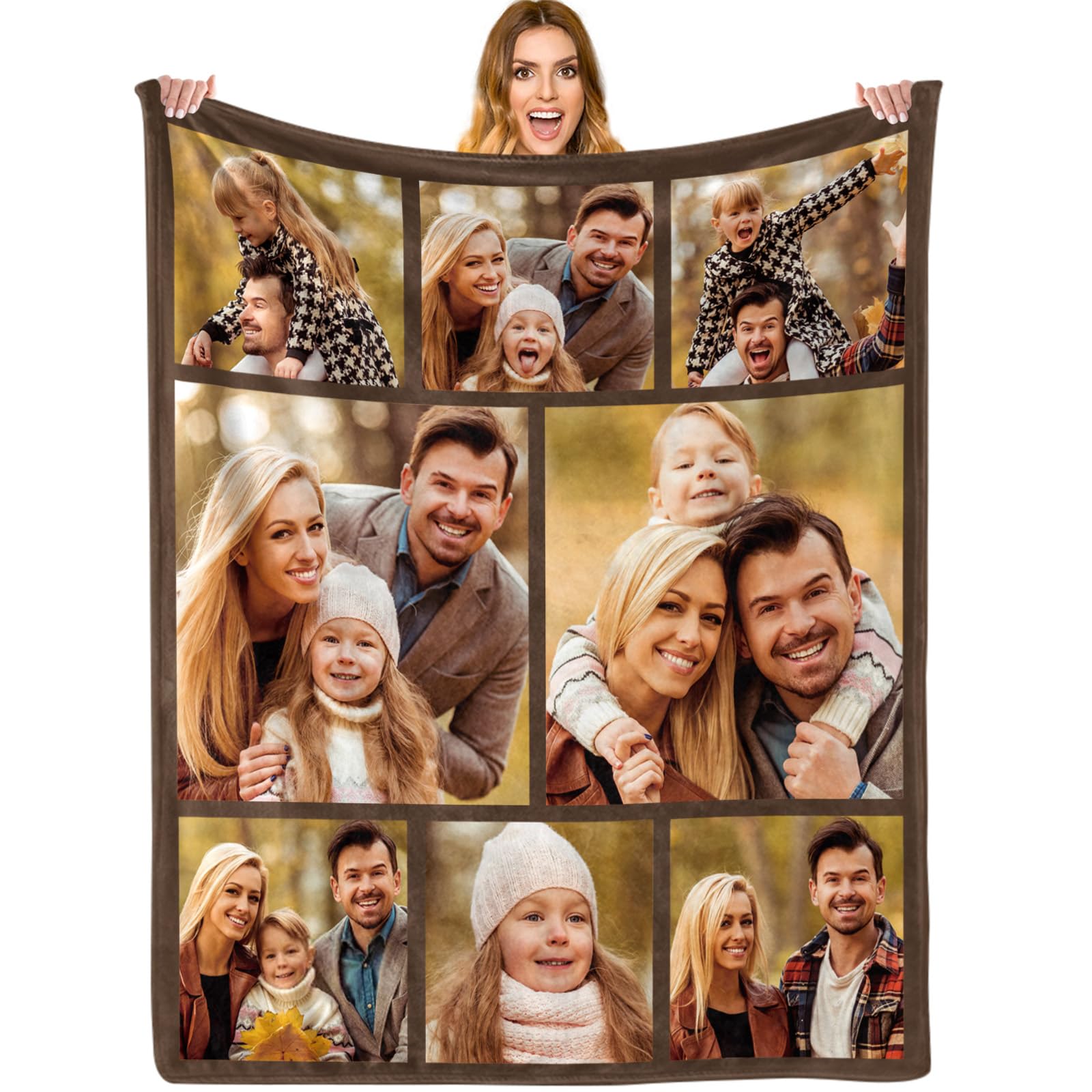 Personalized Custom Blanket with Picture Text for Mom Mother’s Day Gifts - ShineSand
Custom Photo Throw Blankets for Wom