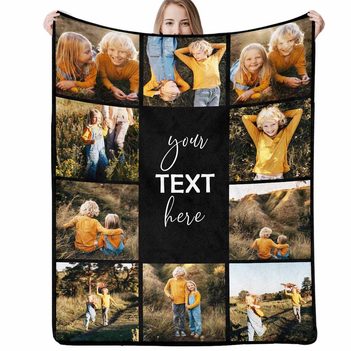 D-Story Personalized Blanket with Photos for Adults and Kids, Birthday and Christmas Gift, 10 Photos, 5 Sizes  
D-Story