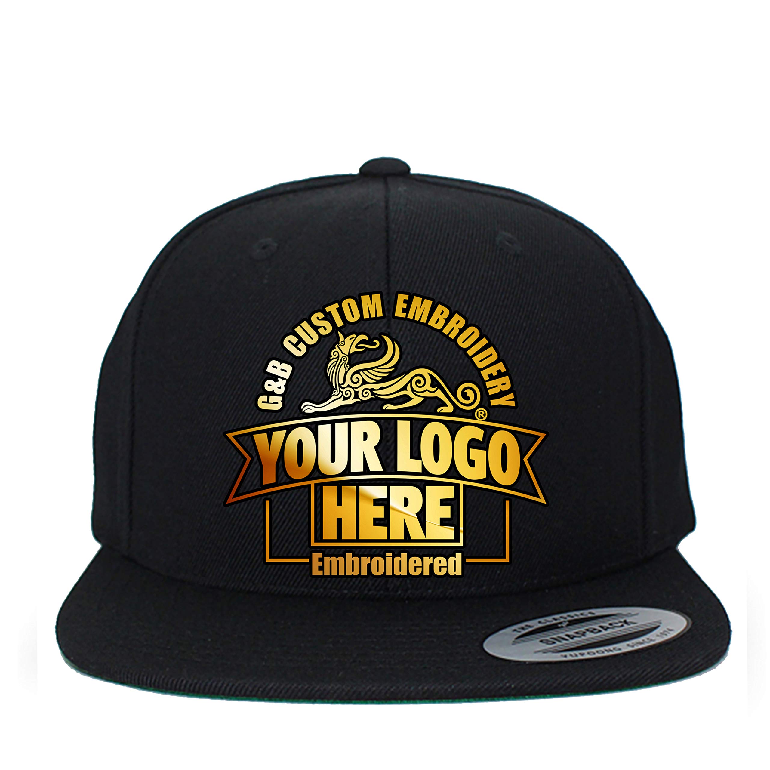Yupoong 6089M Classic Snapback Hat - Embroidered Black for Custom Logo
| Yupoong 6089M Custom Embroidered Snapback Hat