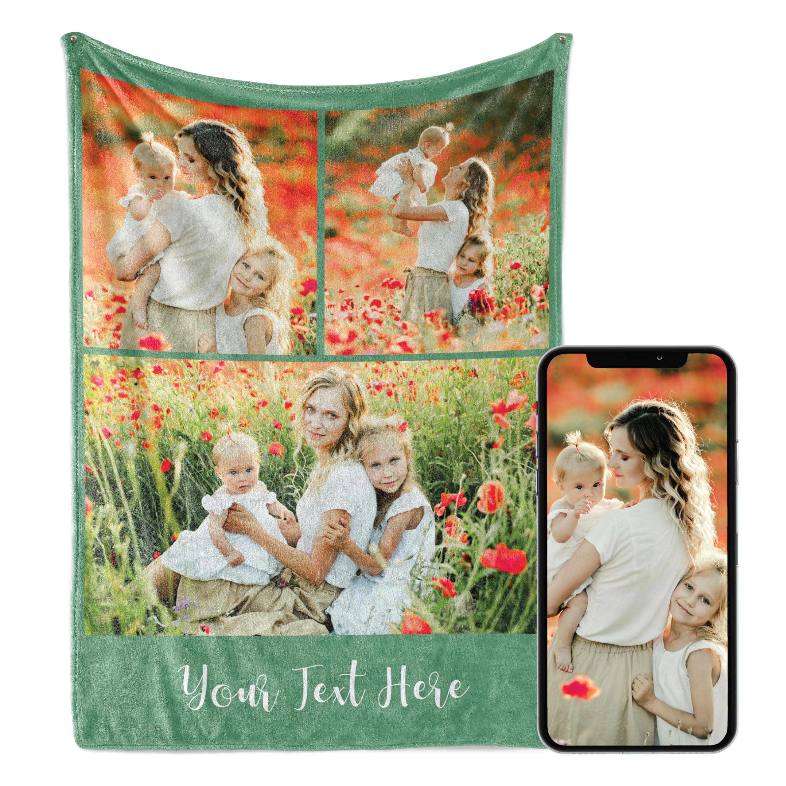 Custom Blanket with Picture - Printed in USA - Perfect for Holidays | Fleece - 30x40  
Custom Blanket with Picture - Shi